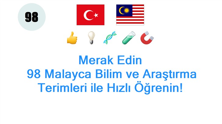 Merak Edin: 98 Malayca Bilim ve Araştırma Terimleri ile Hızlı Öğrenin!